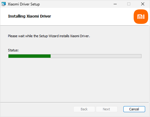 Xiaomi Driver Setup Process